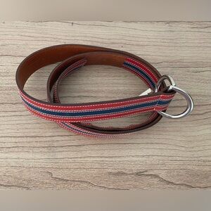 Coach Preppy Belt Vintage Red Blue leather Belt M/L 32max size